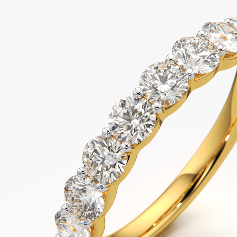 18K Gold Vermeil Classic Diamond Band