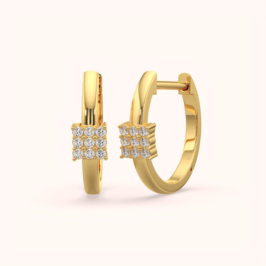 Dainty Pave Hoop Earrings