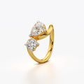 18K Gold Vermeil Dual Stone Harmony Ring