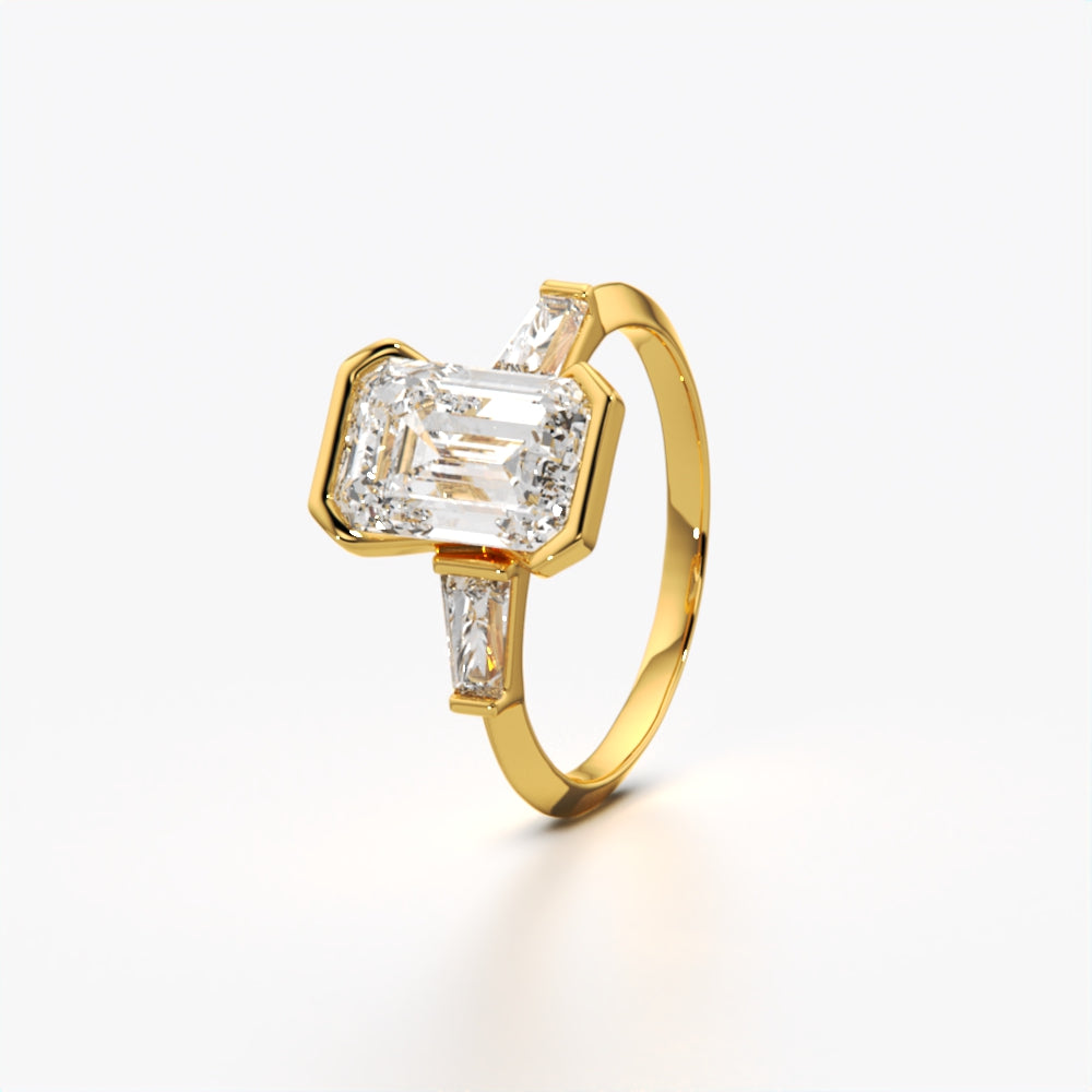 Emerald Cut Trendy Ring