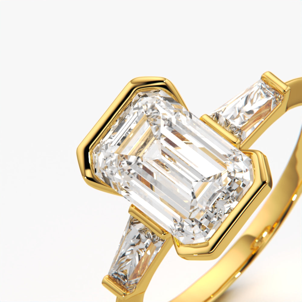 Emerald Cut Trendy Ring