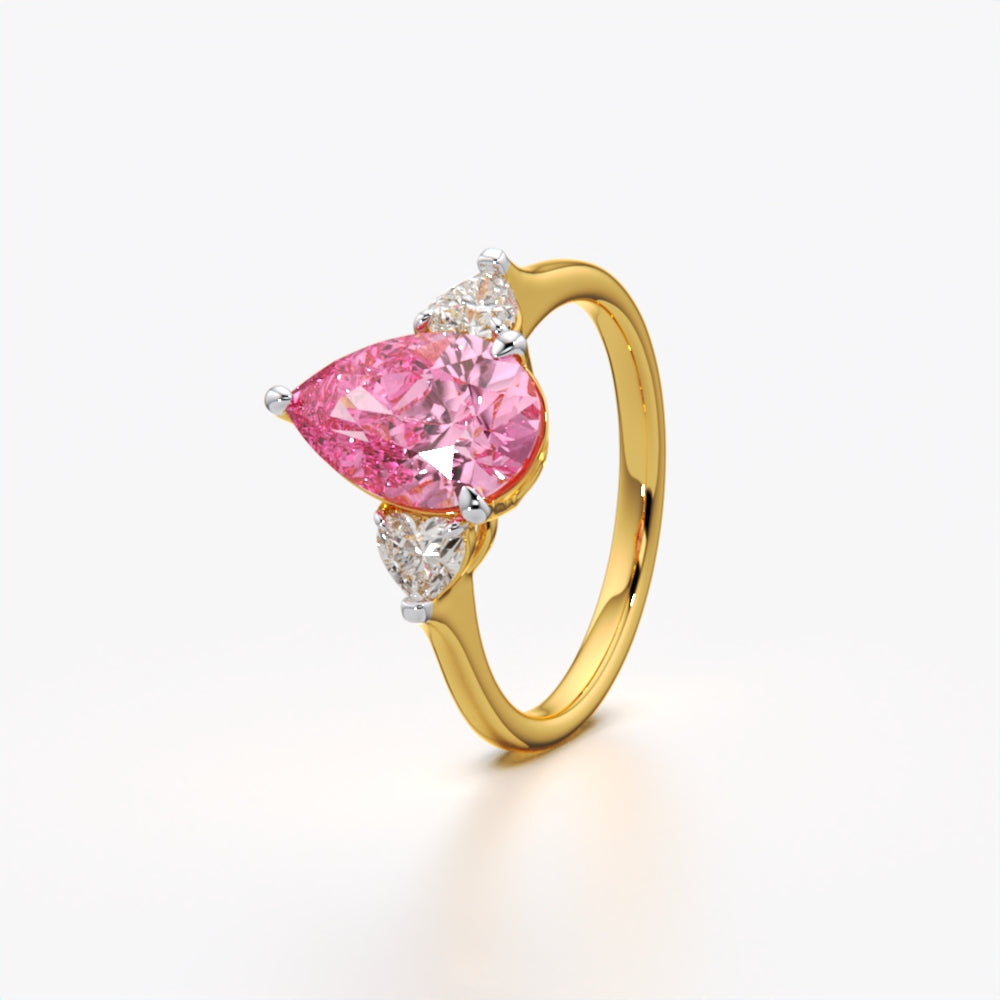 The Pink Teardrop Sparkle Ring
