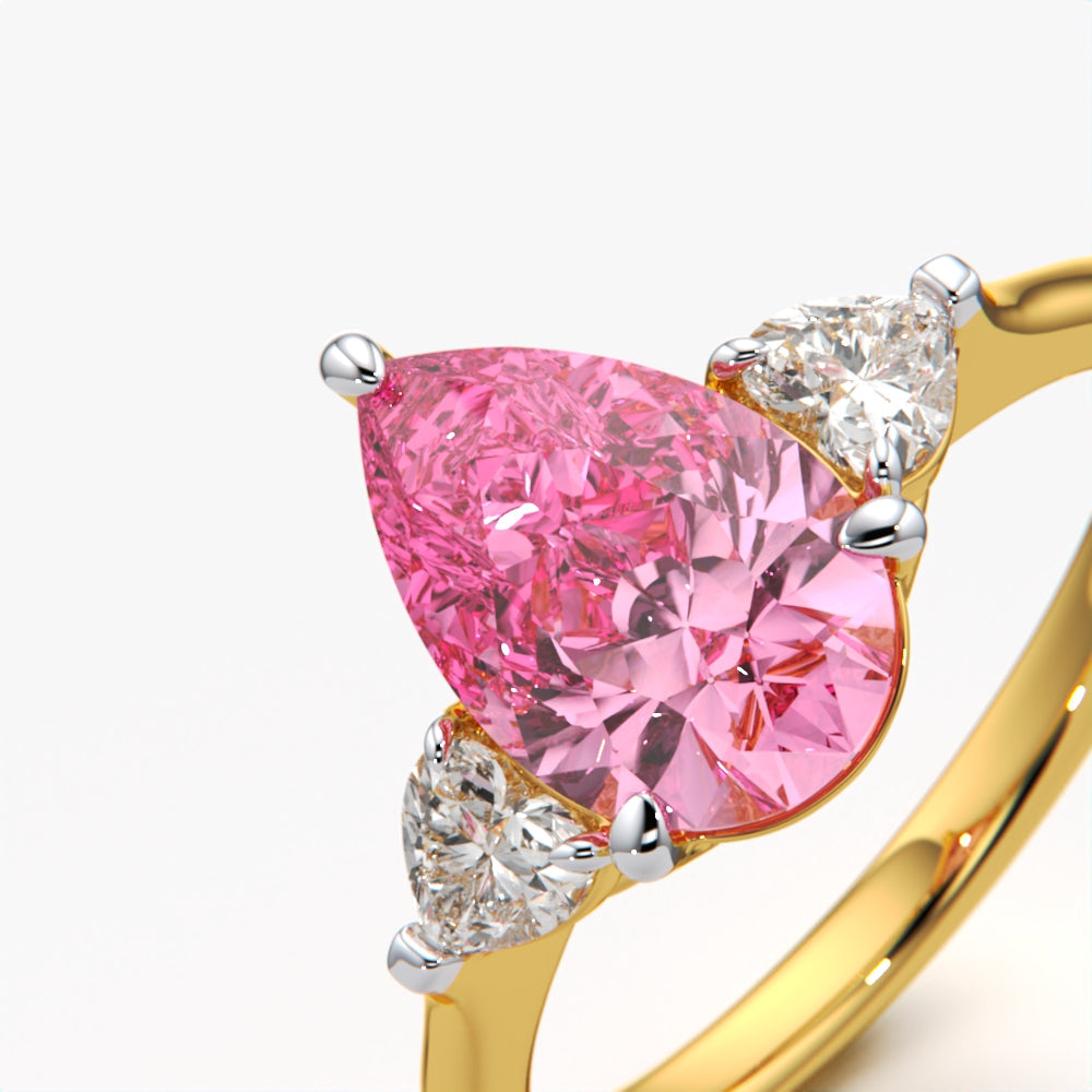 The Pink Teardrop Sparkle Ring