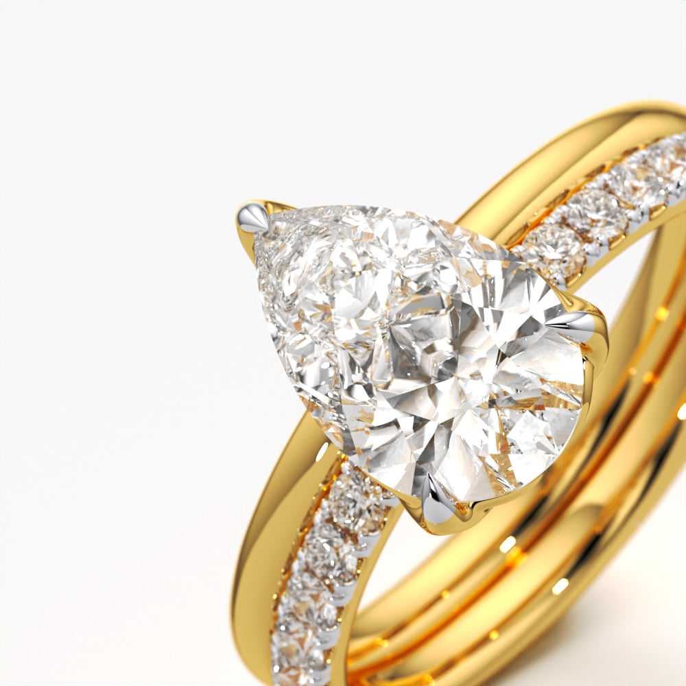 Pear Radiance Ring Set