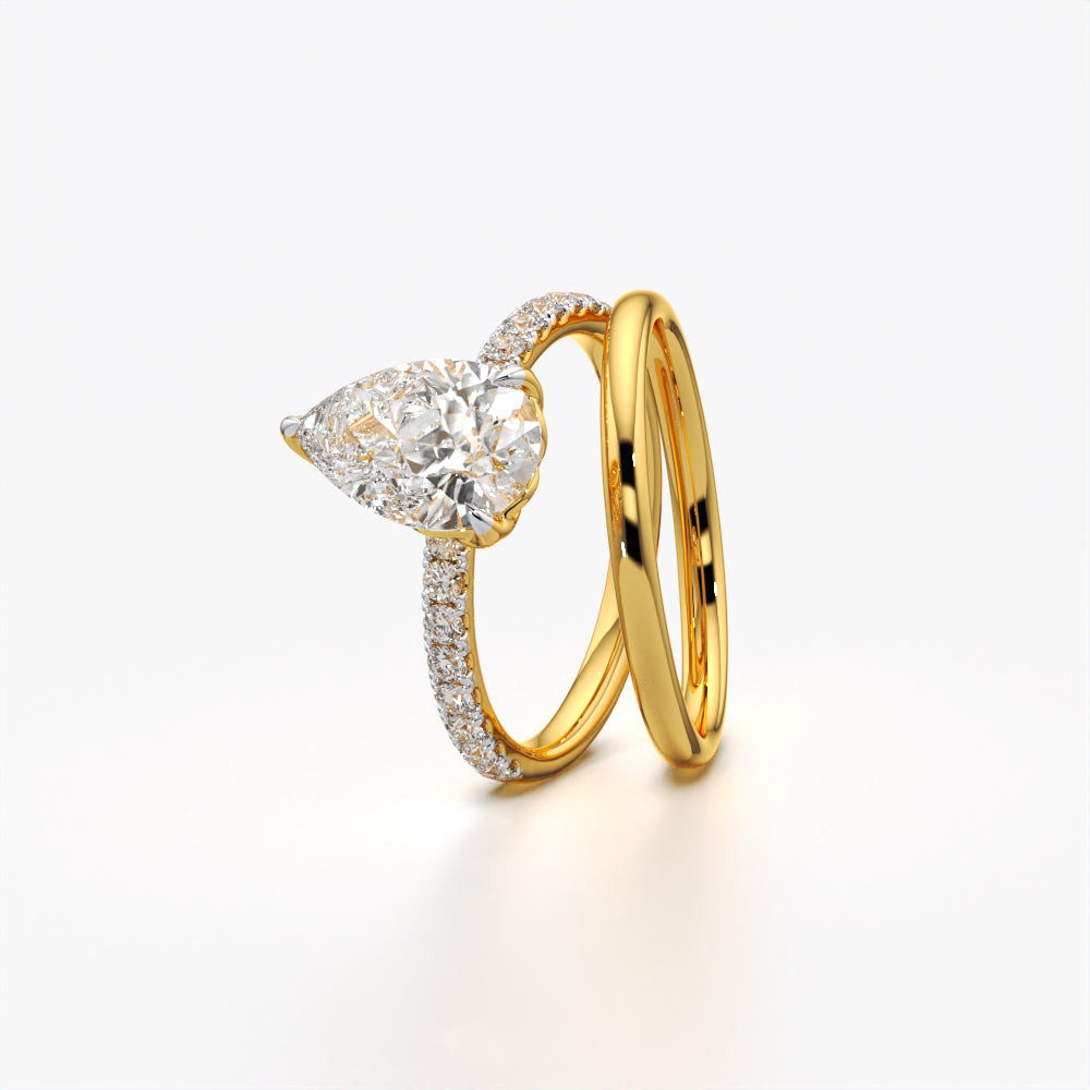 Pear Radiance Ring Set