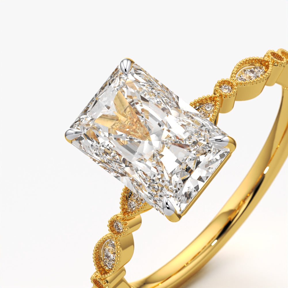 Regal Emerald Diamond Ring