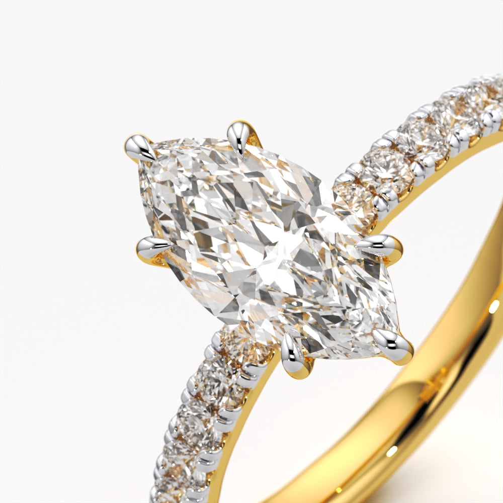 Radiant Marquise Solitaire Ring