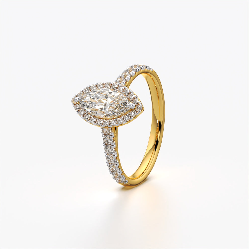 Halo Marquise Diamond Ring
