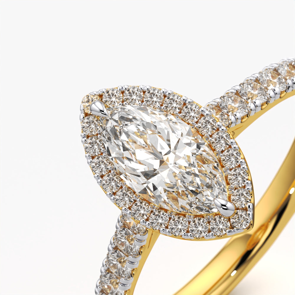 Halo Marquise Diamond Ring