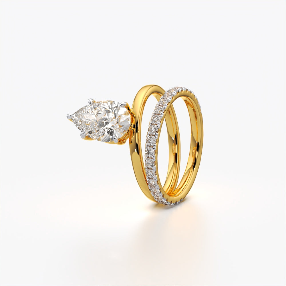 Eternal Grace Pear Diamond Ring Set