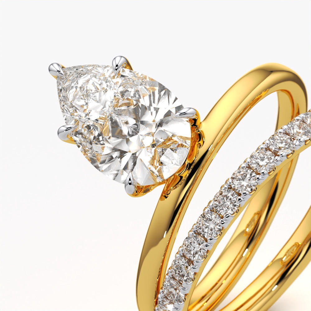 Eternal Grace Pear Diamond Ring Set