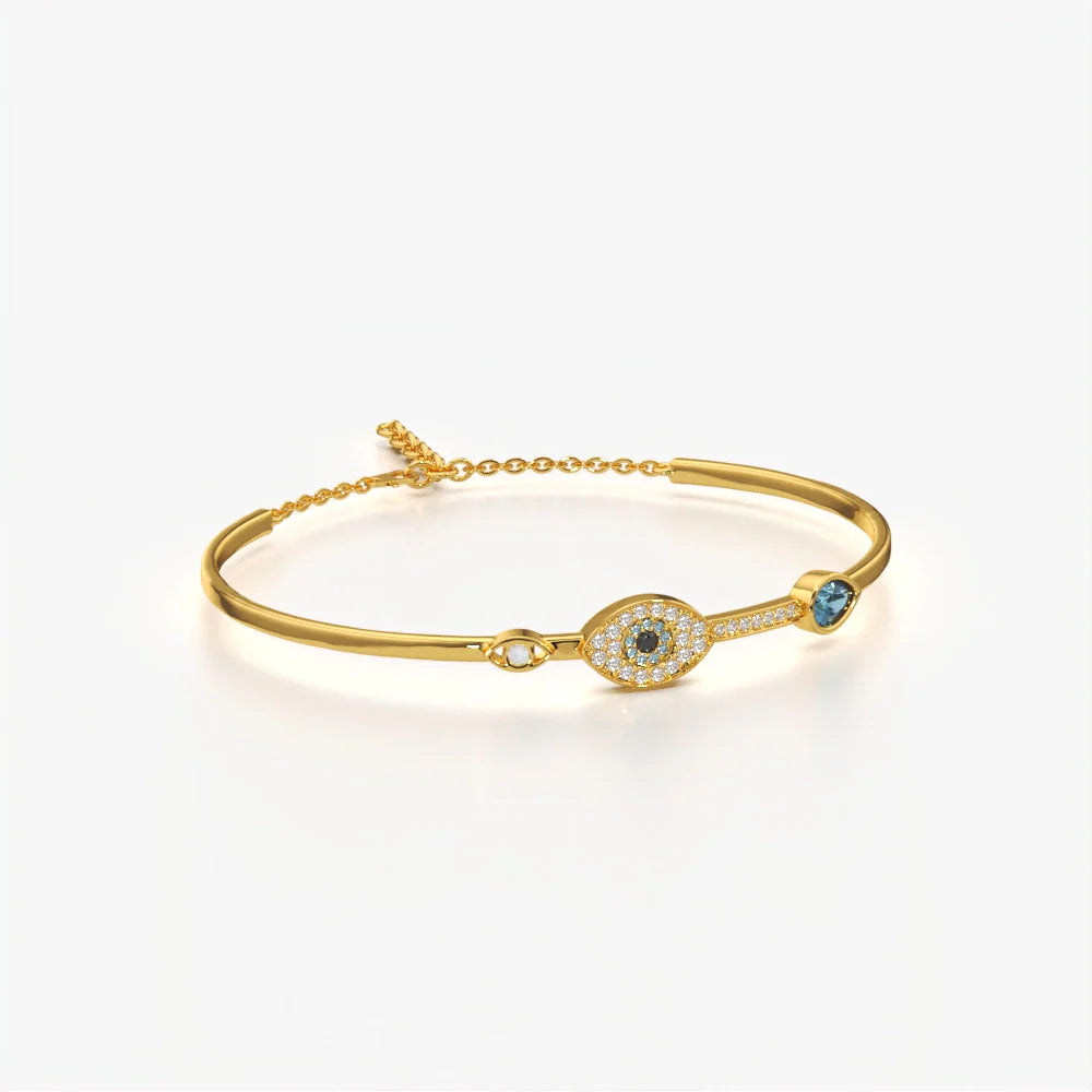 Evil Eye Bangle Bracelet