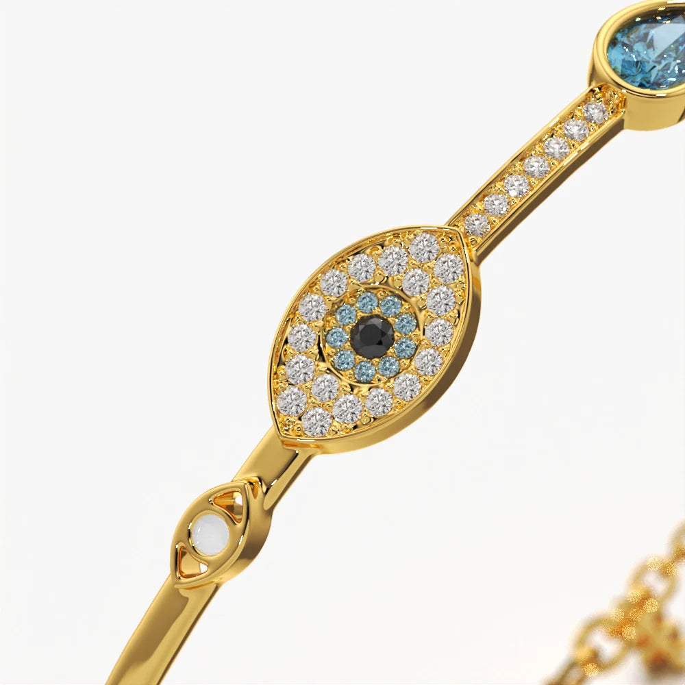 Evil Eye Bangle Bracelet
