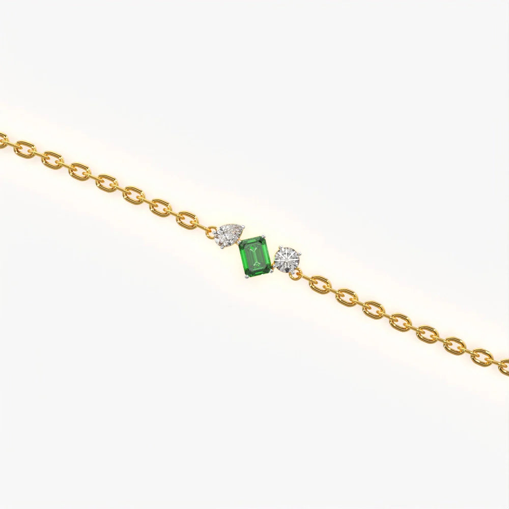 Charm Green Accent Bracelet