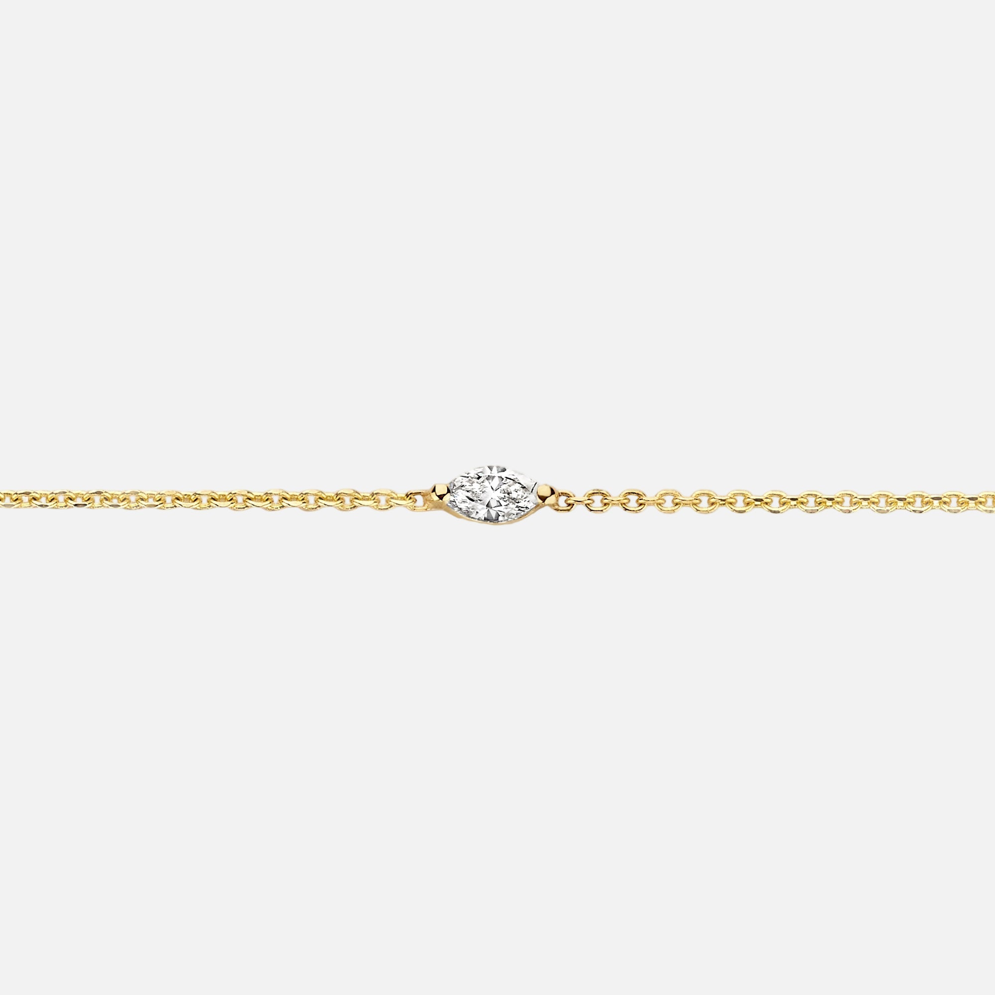 18K Gold Vermeil Marquise CZ Bracelet