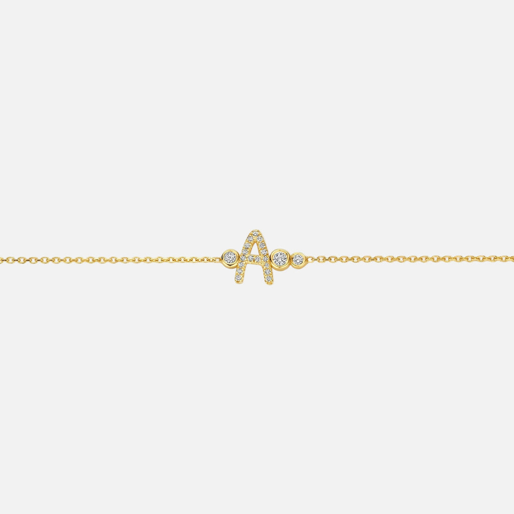 Custom Gold Vermeil Initial Bracelet