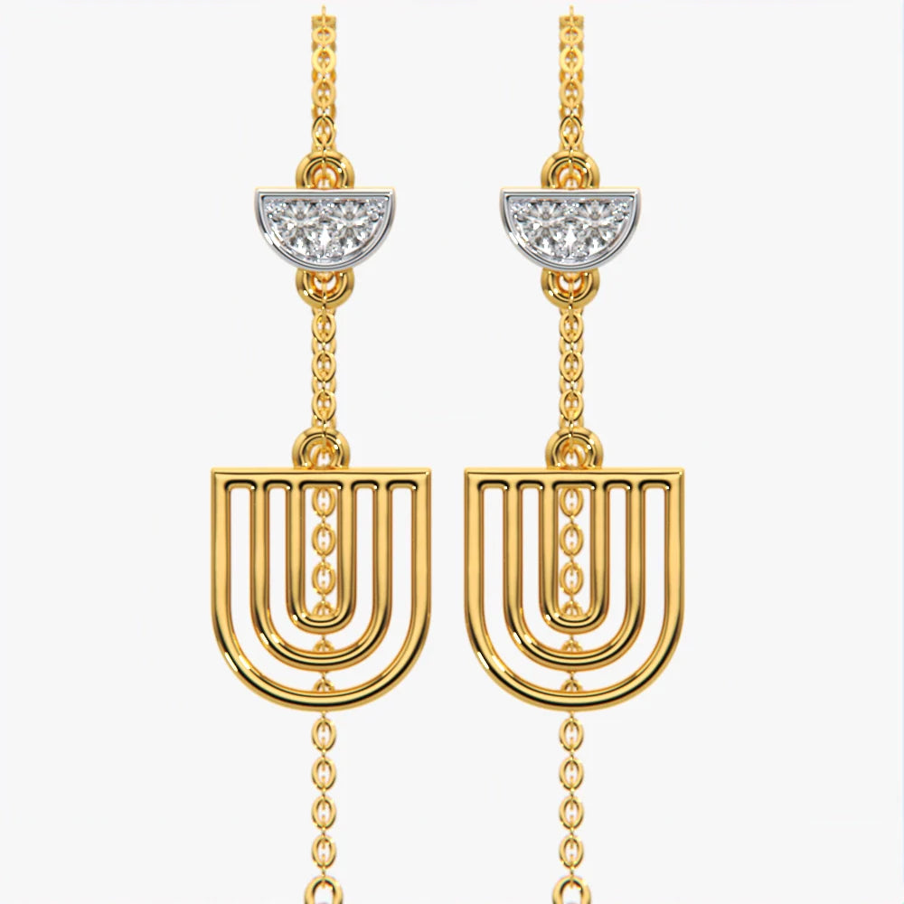 U-Shaped Threader Earrings
