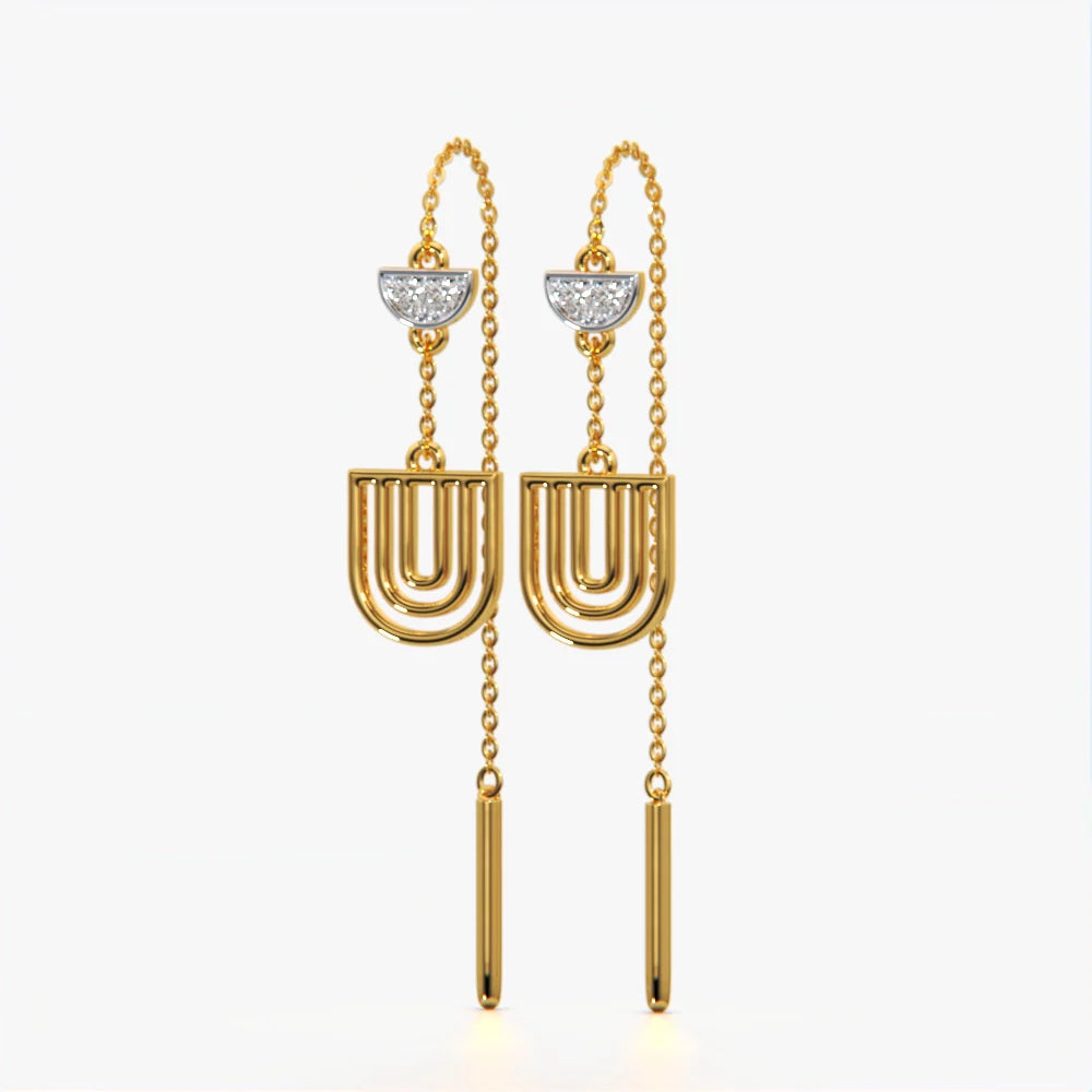 U-Shaped Threader Earrings