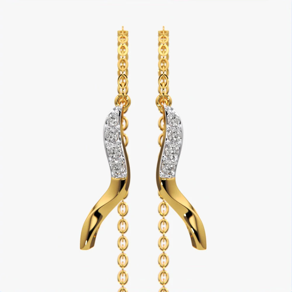 Twisted Sparkle Thread Earrings