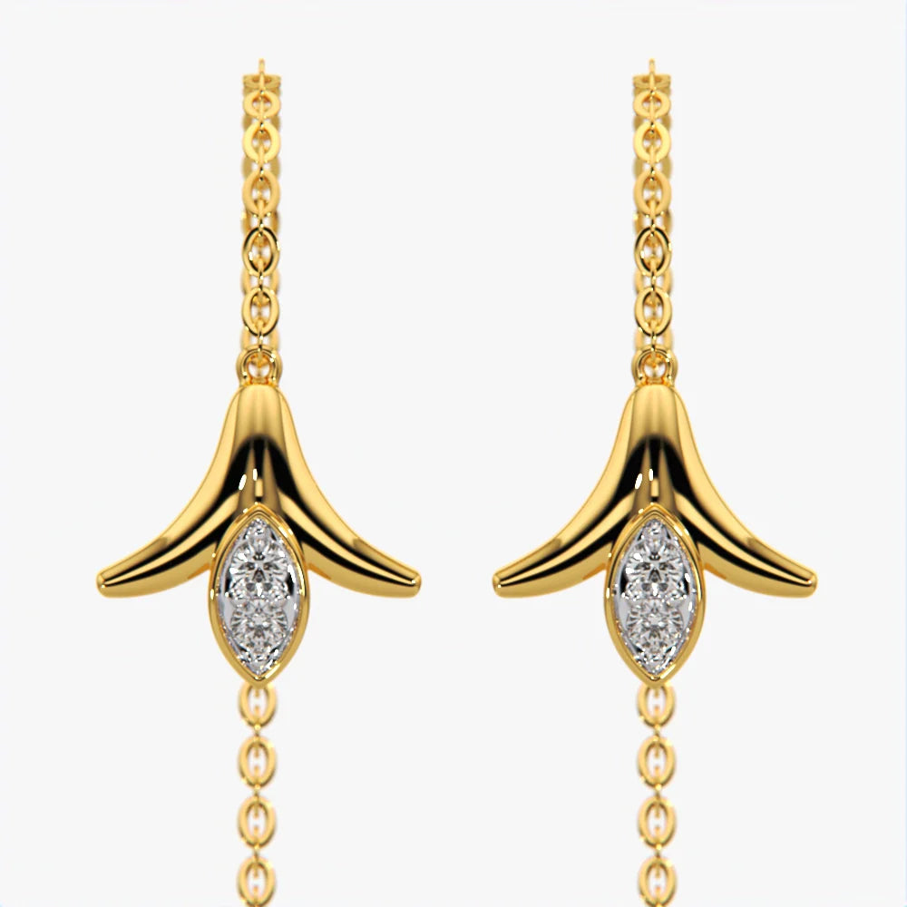 Petal Drop Threader Earrings