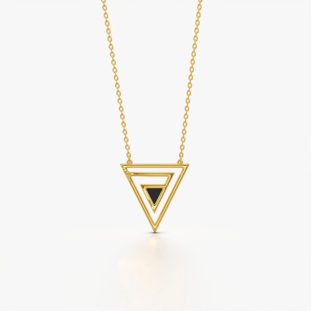 Geometric Triangle Necklace