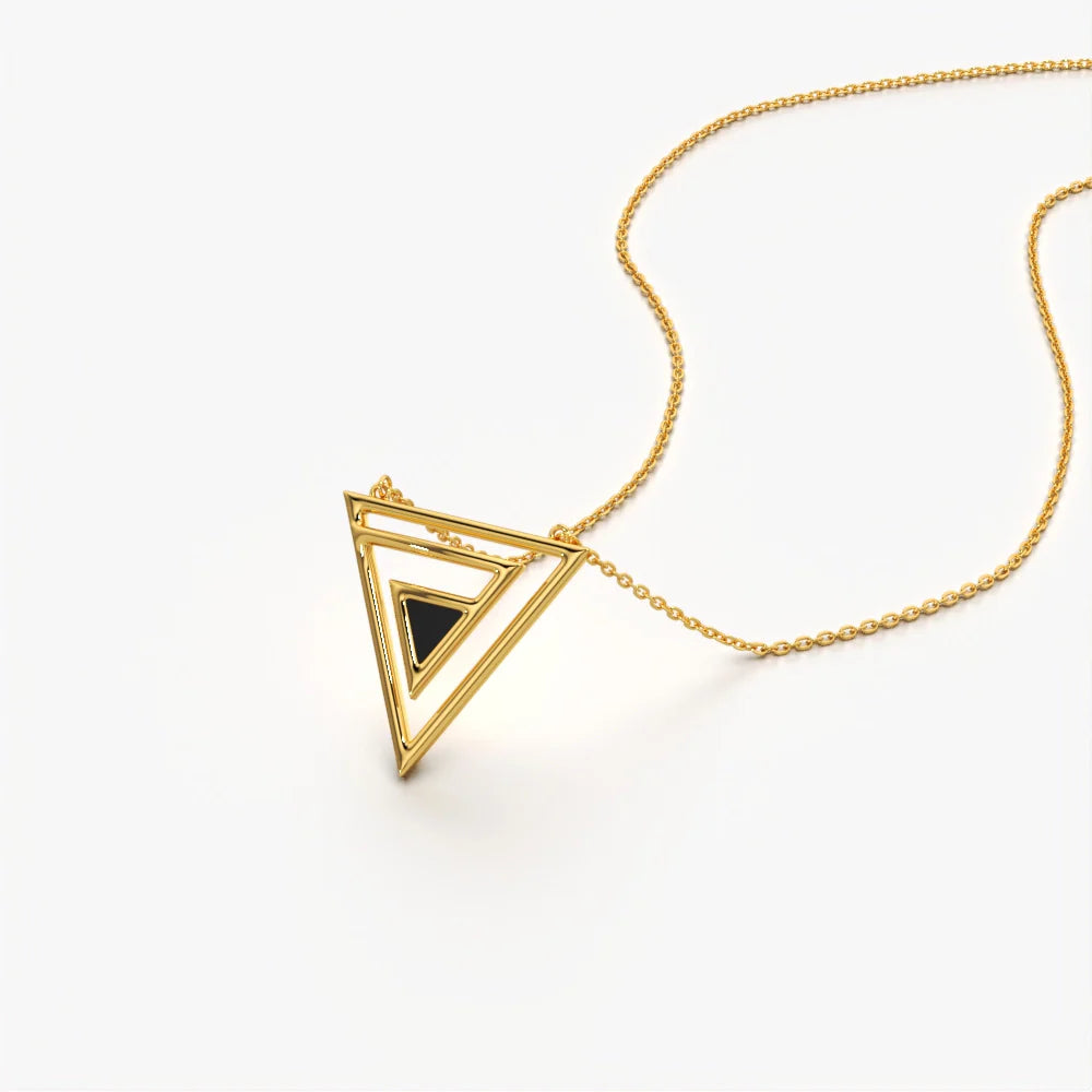 Geometric Triangle Necklace