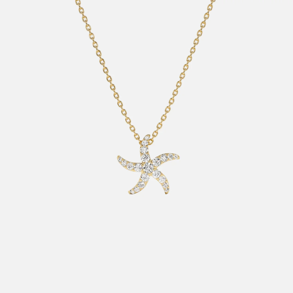 18k Gold Vermeil Starfish Necklace