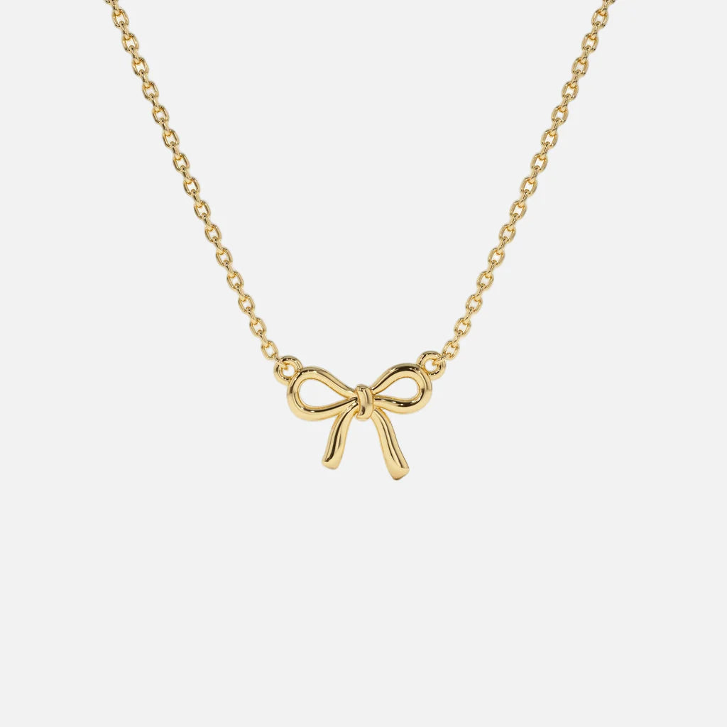 Delicate Ribbon Bow Necklace