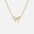 Delicate Ribbon Bow Necklace