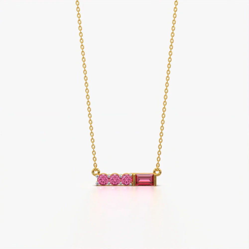 Linear Pink Necklace