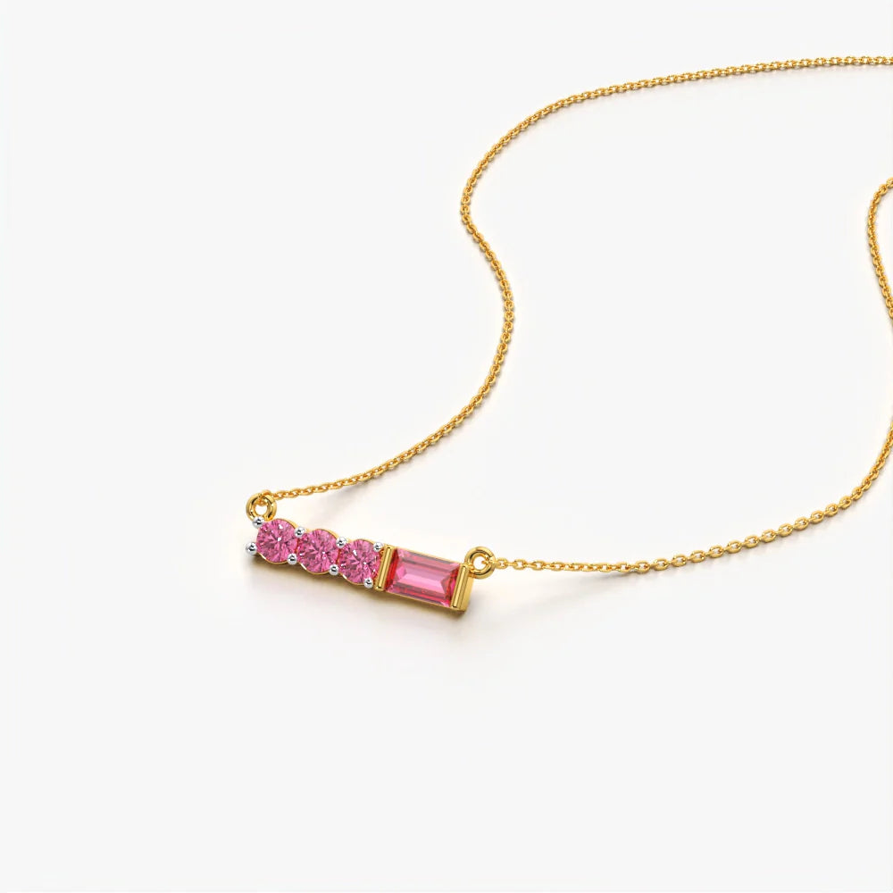 Linear Pink Necklace