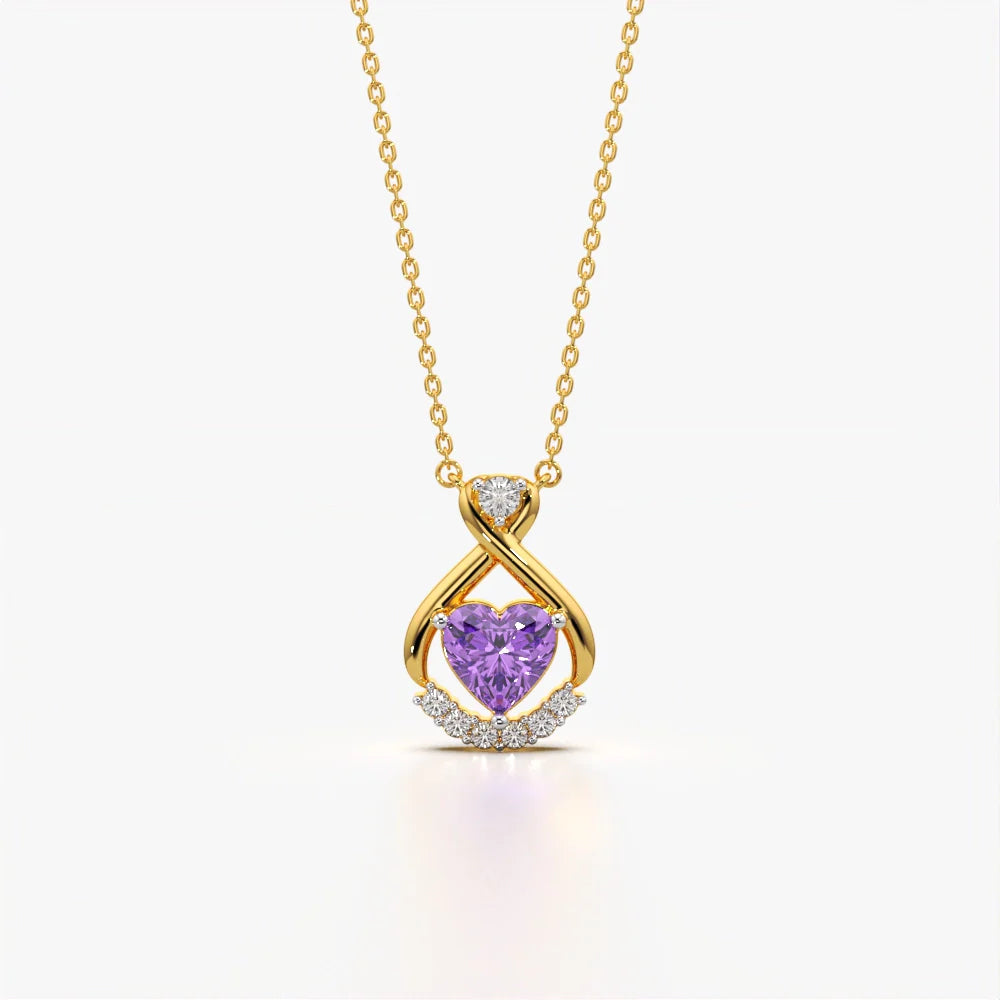 Purple Heart Necklace