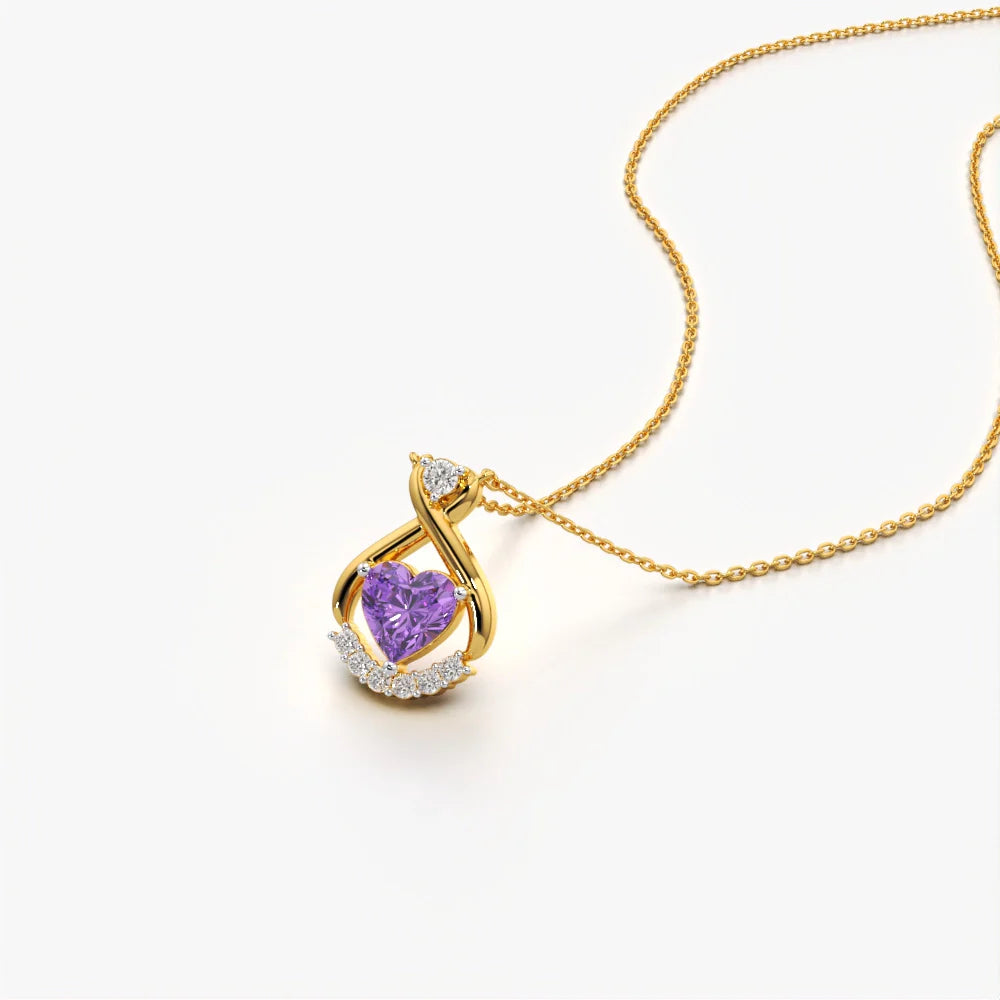 Purple Heart Necklace