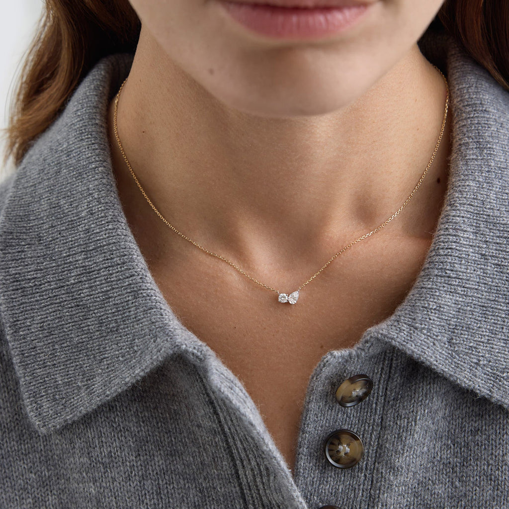 Two-Stone Pendant Necklace