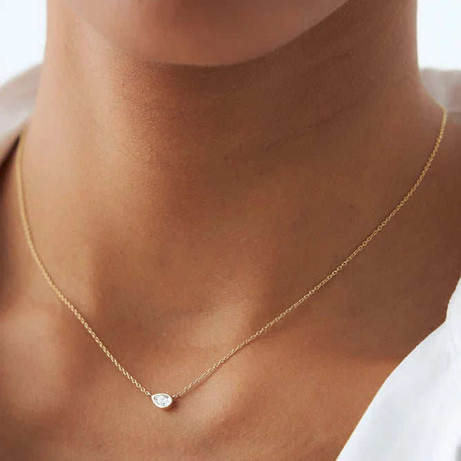 Teardrop Diamond Necklace