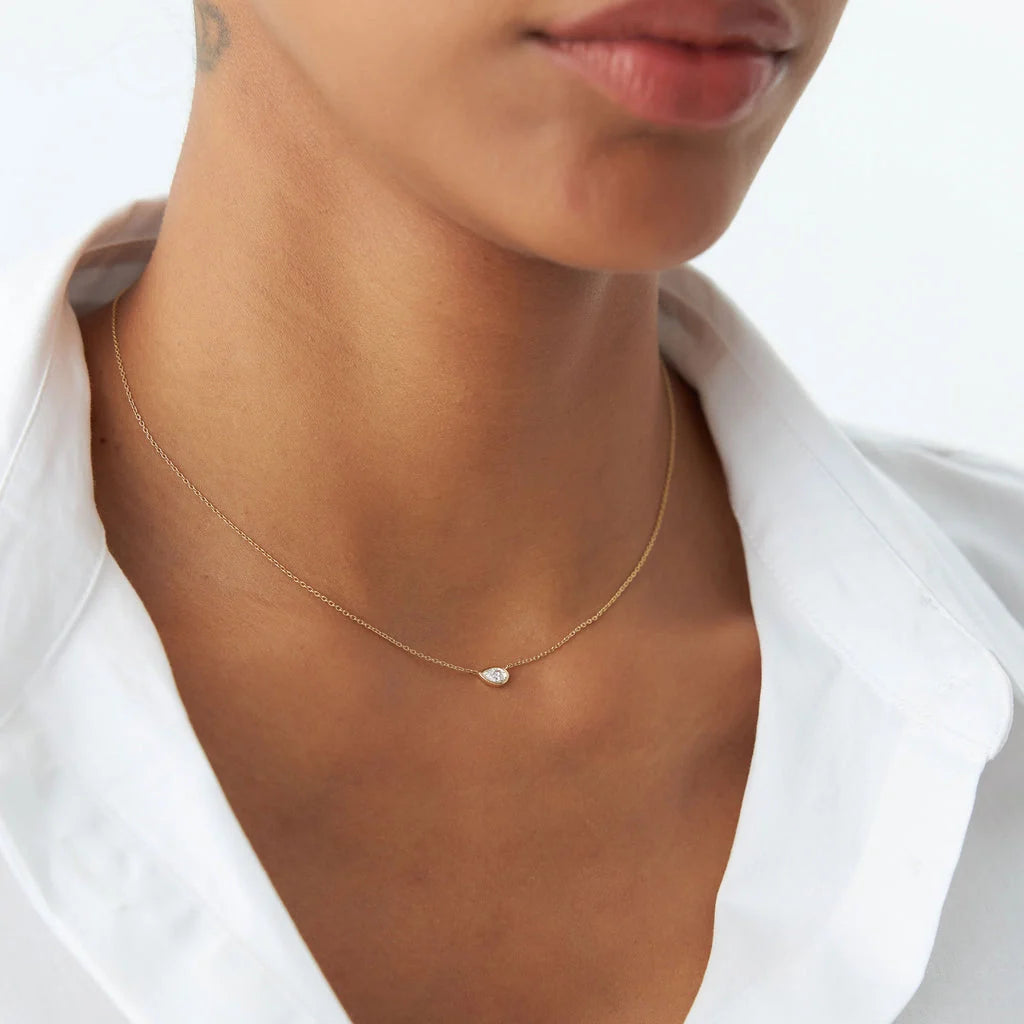 Teardrop Diamond Necklace