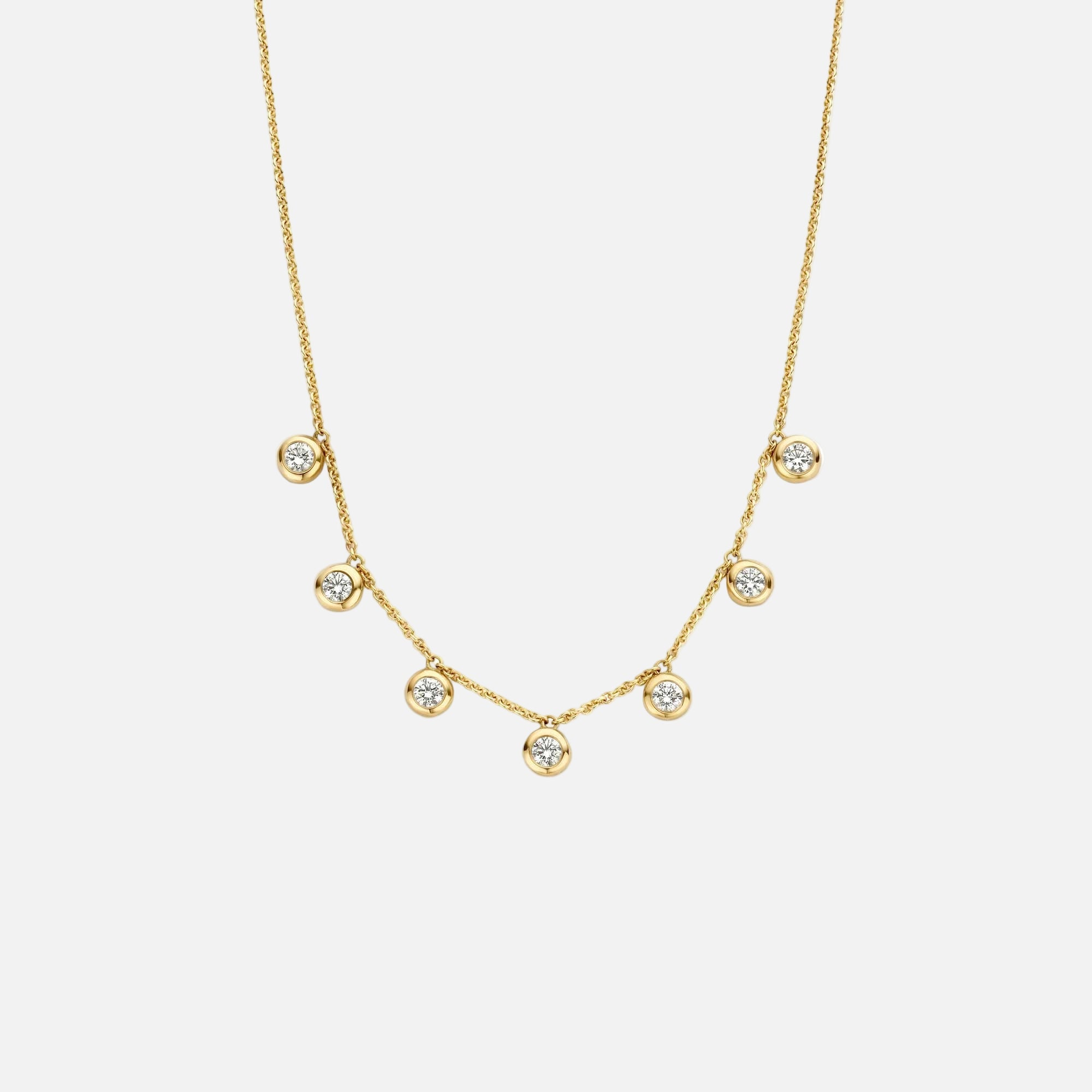 Bezel-Set Necklace in 18K Gold Vermeil