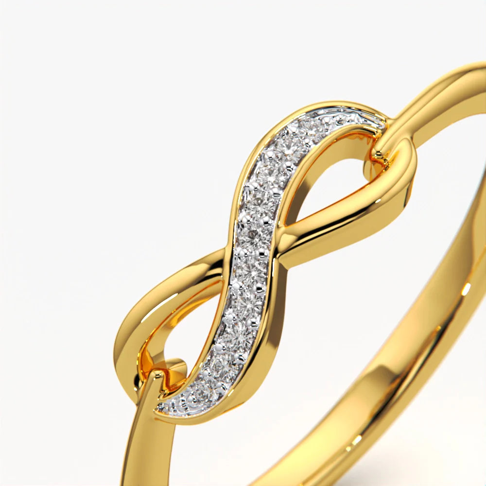 Diamond Encrusted Infinity Ring