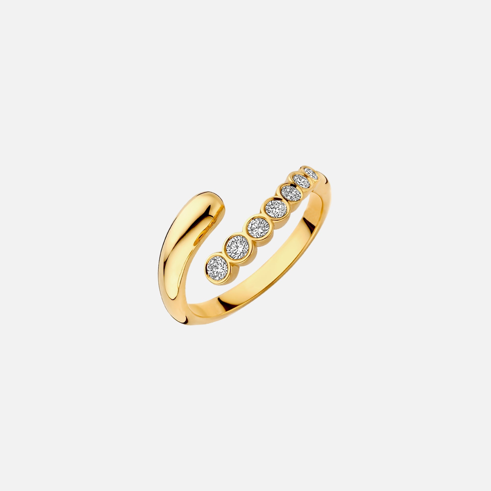 Elegant 18K Gold Vermeil Open Ring