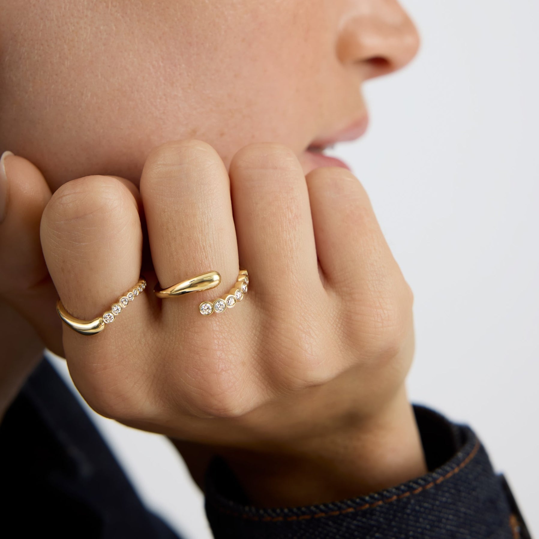 Elegant 18K Gold Vermeil Open Ring