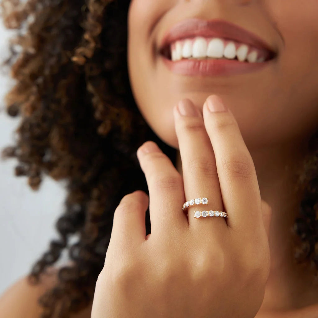 Twisted Diamond Wrap Ring