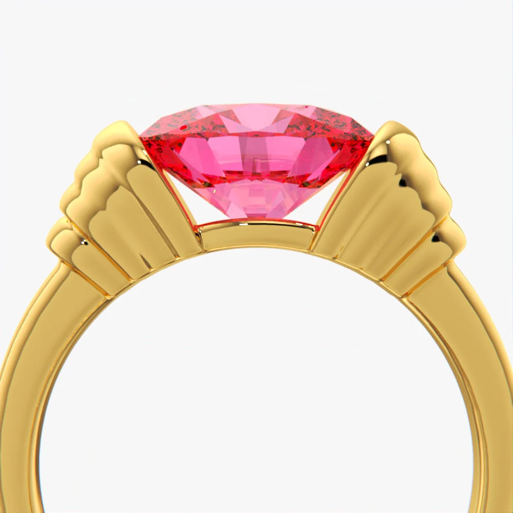 Color Diamond Solitaire Ring