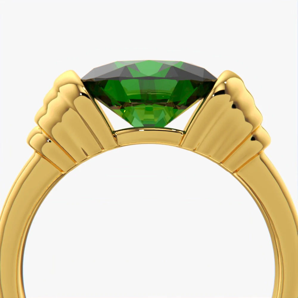 Color Diamond Solitaire Ring