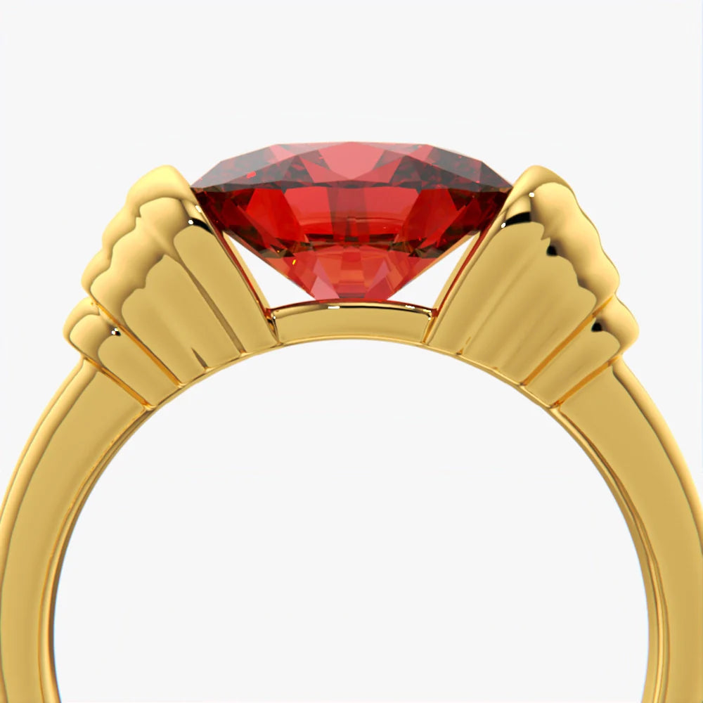 Color Diamond Solitaire Ring