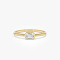 Emerald-Cut Bezel Solitaire Ring