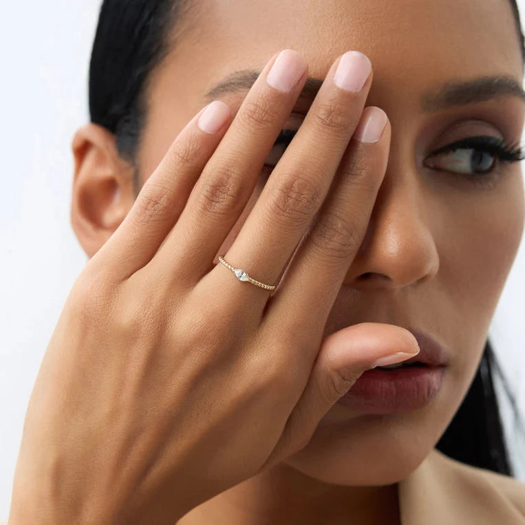 Marquise Bezel Rope Ring