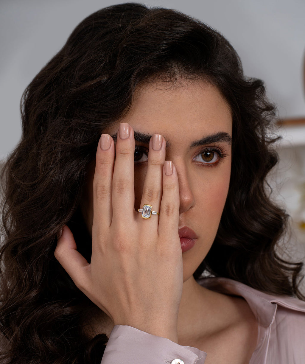 Emerald Cut Trendy Ring