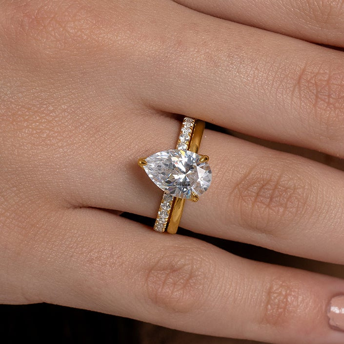 Pear Radiance Ring Set