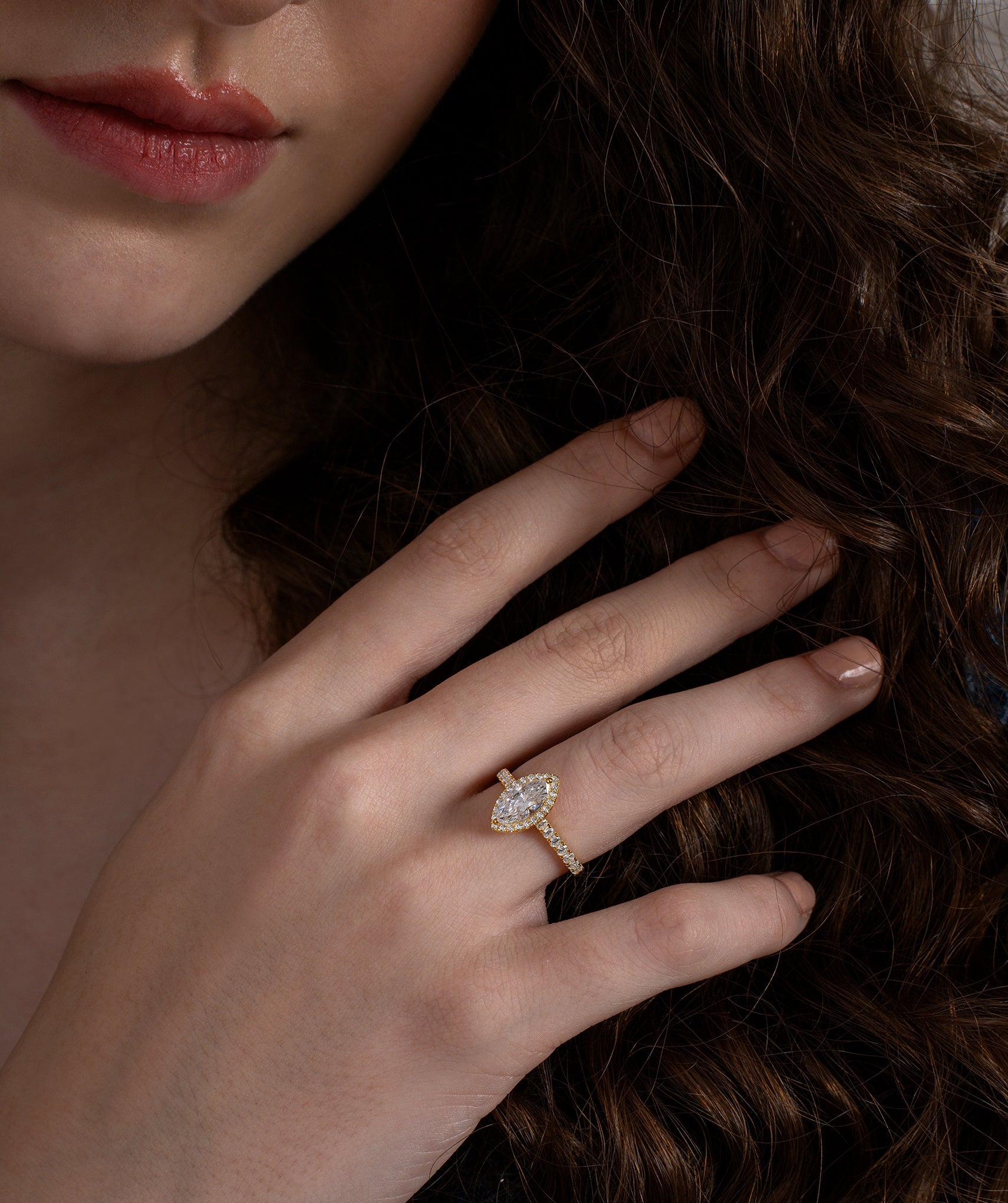 Halo Marquise Diamond Ring