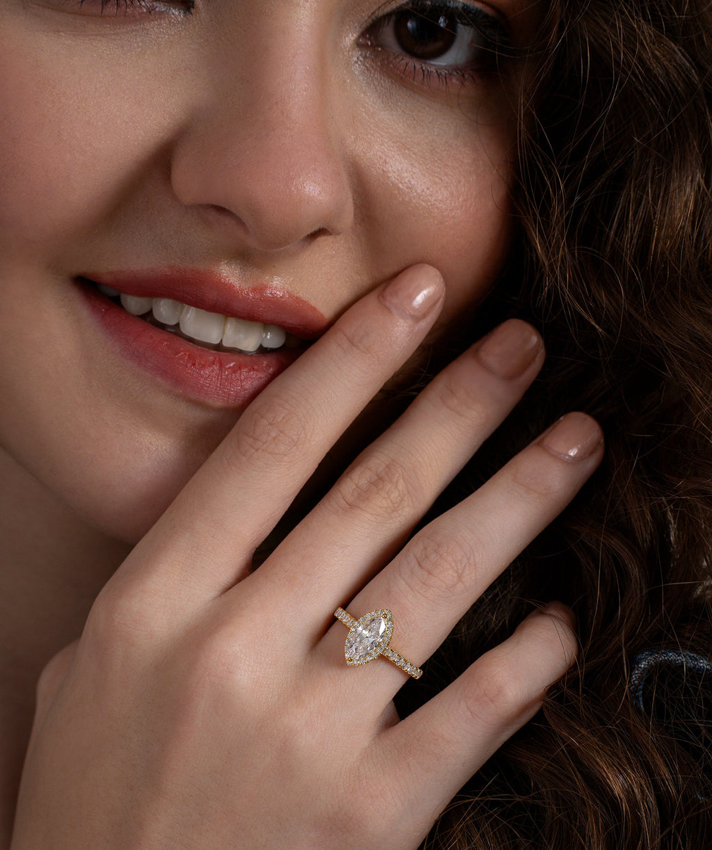 Halo Marquise Diamond Ring